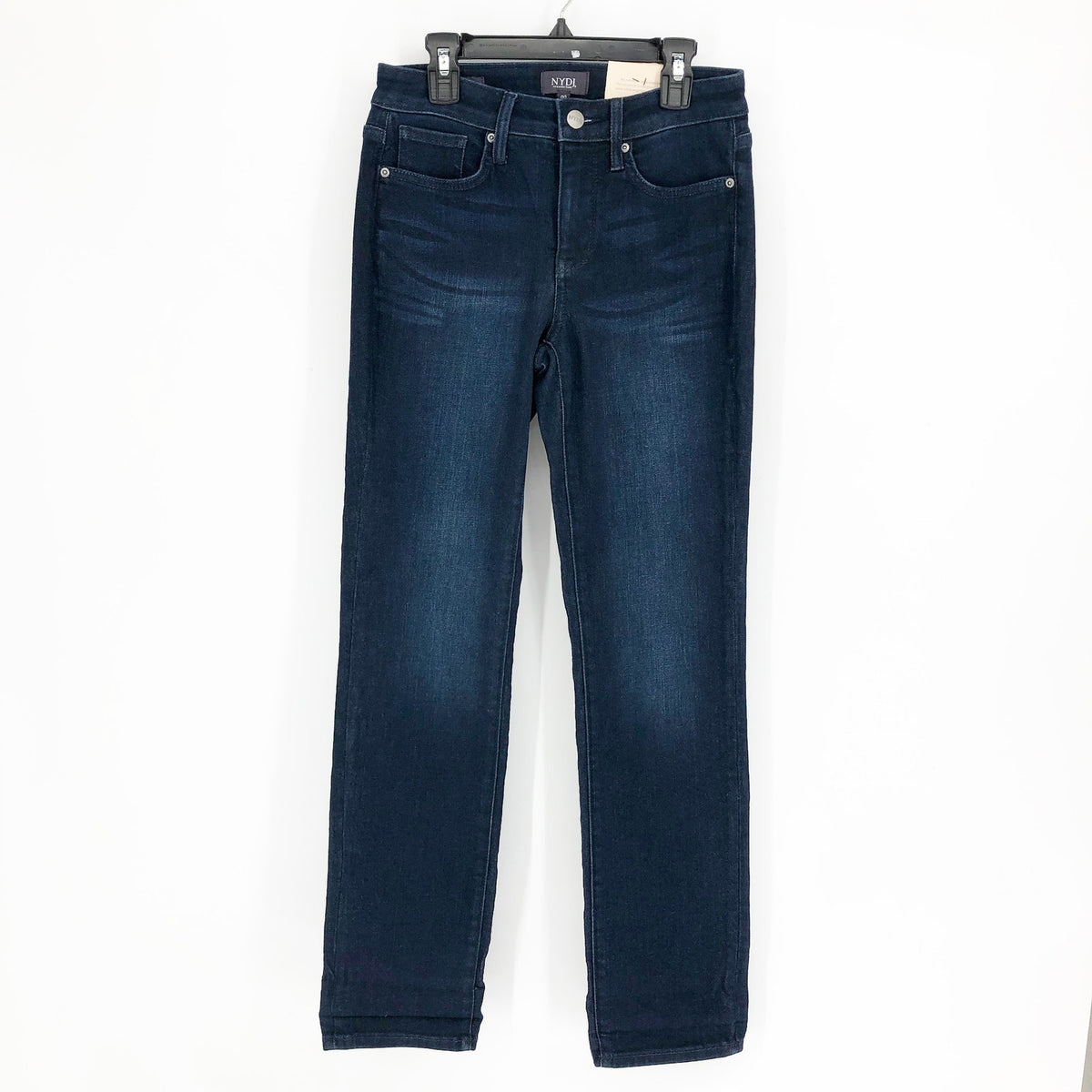 NYDJ Womens Sheri Slim Jeans Size 00 Rapture Blue Cuffed Mid Rise Stretch NWT