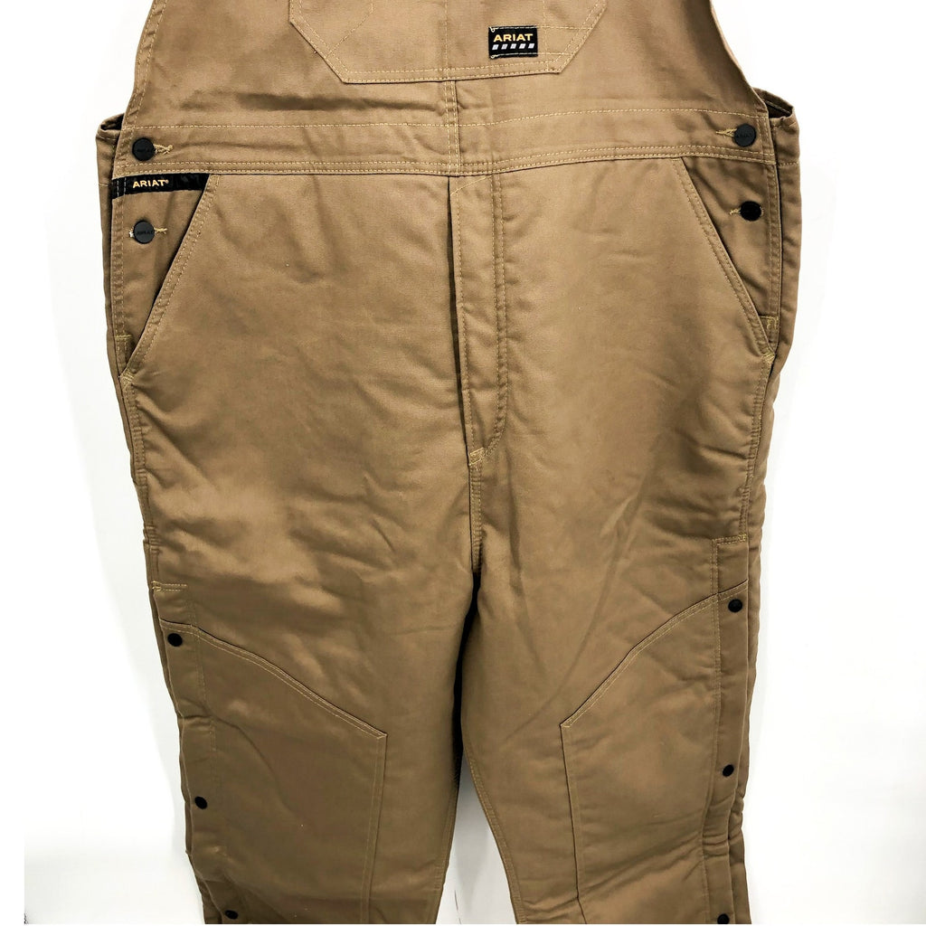 ARIAT Men's Rebar Duracanvas Insulated Bib Overalls XXL Tan Khaki NWT