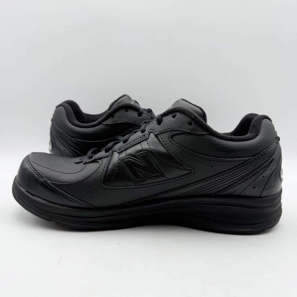 New Balance Womens 577 Walking Shoes Size 9 Wide Black Leather Athletic NIB