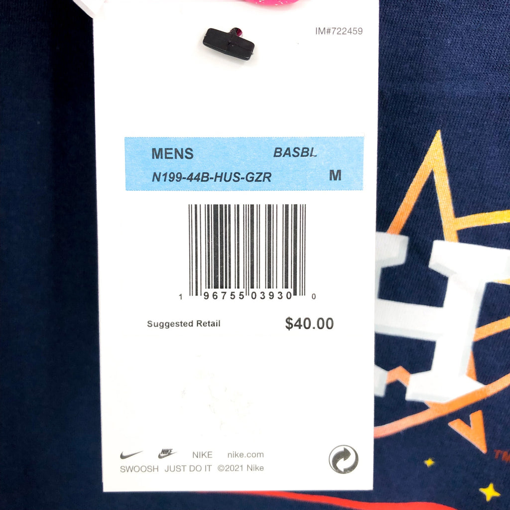 NIKE Men's Houston Astros City Connect 2-Hit T Shirt Medium Blue NWT N199-44B