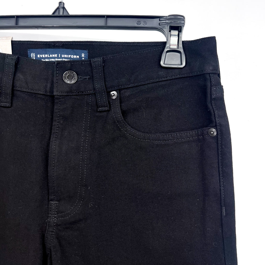 EVERLANE Men's Slim 4-Way Stretch Jeans 29x30 Black Uniform Organic Cotton NWT