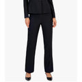 LE SUIT Women's Kate Straight Suit Pants Size 8 Petite Black Flat Front NWT
