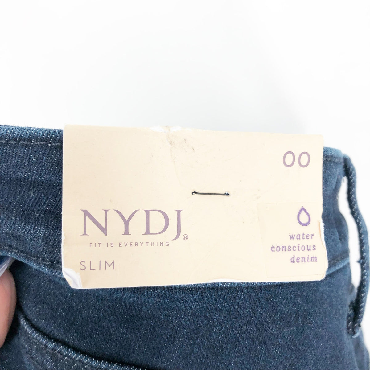 NYDJ Womens Sheri Slim Jeans Size 00 Rapture Blue Cuffed Mid Rise Stretch NWT