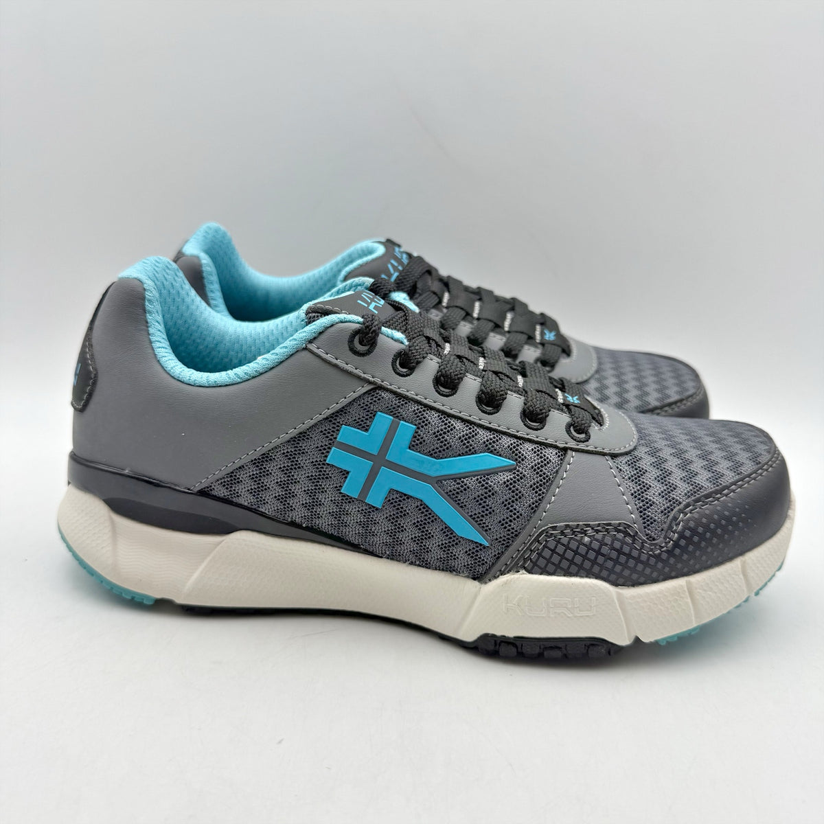 Kuru Womens Quantum Walking Sneakers Size 11.5 WIDE White Blue Athletic NWOB