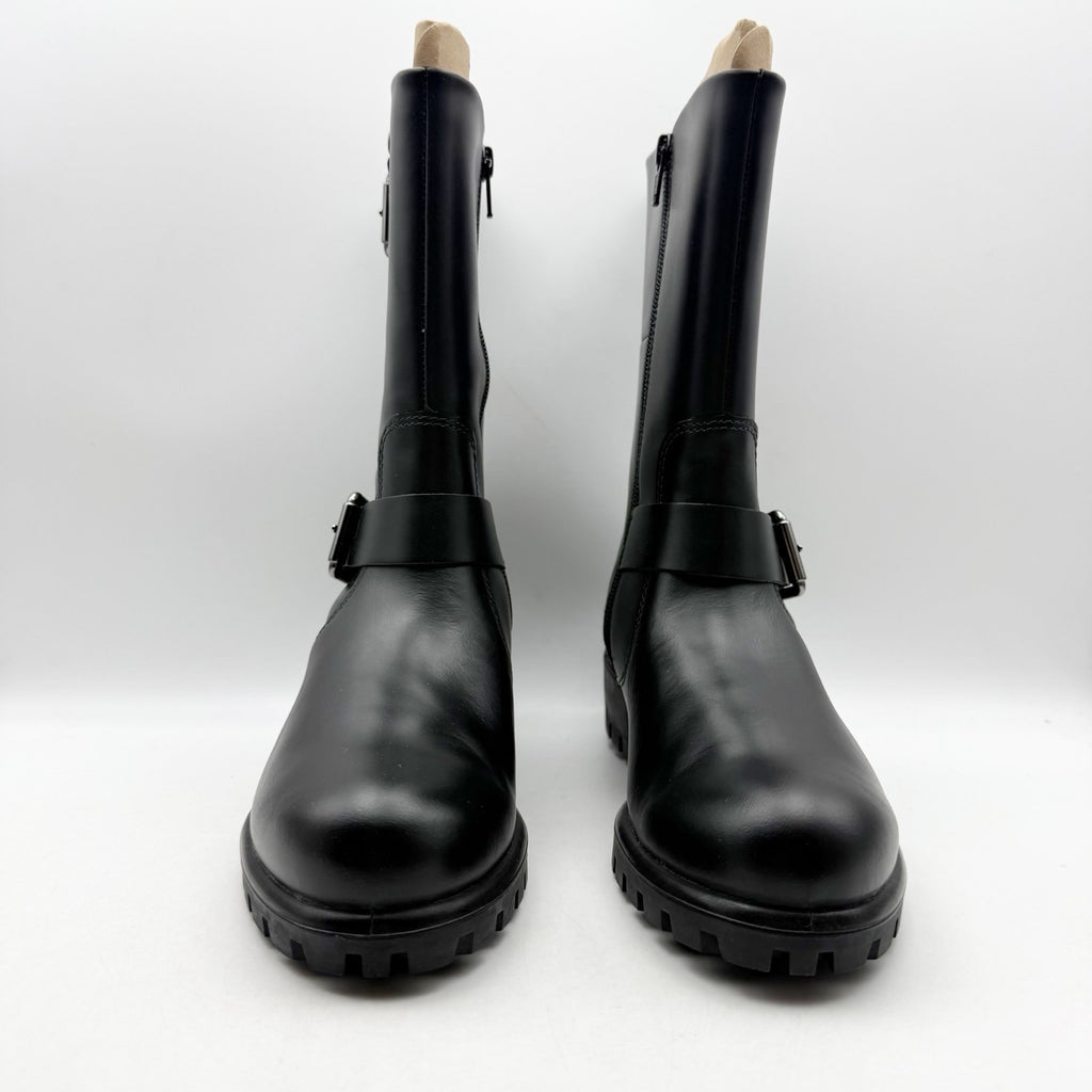 ECCO Womens Modtray Moto Mid Calf Boots EU 38 US 7-7.5 Black Leather NWOB