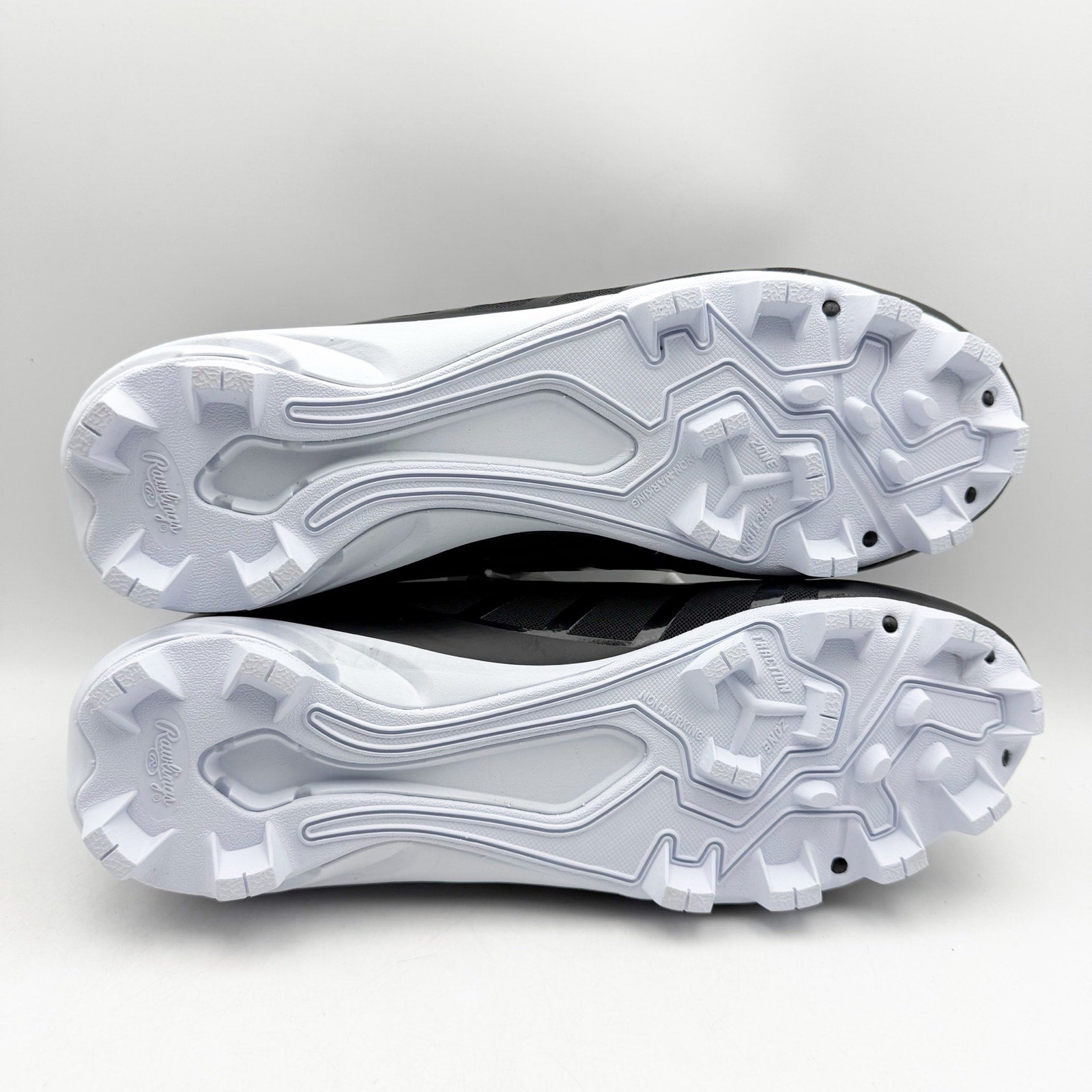 Rawlings Mens Savage Low Baseball Cleats US 13 EU 47 Black White Athletic NIB