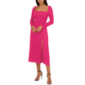 ADRIANNA PAPELL Women's Midi Dress Size 6 Pink Light Crepe NWT