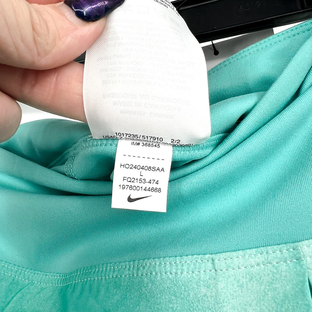 NIKE Women's Dri-Fit  Pleated Tennis Skirt Large Glacier Blue Print Skort NWT