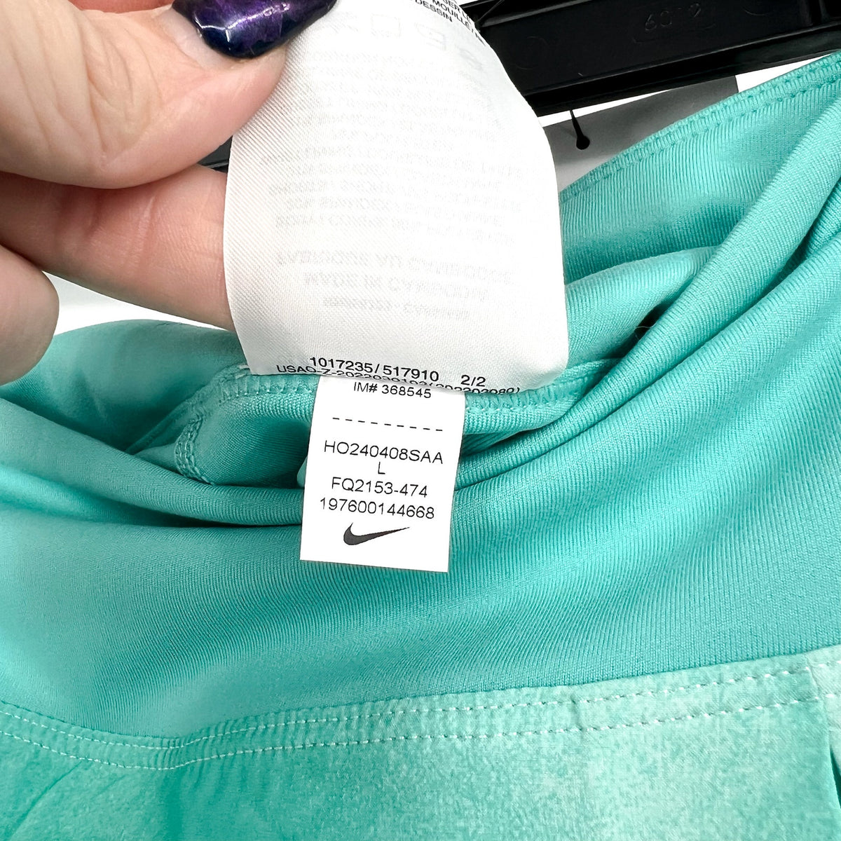 NIKE Women's Dri-Fit  Pleated Tennis Skirt Large Glacier Blue Print Skort NWT