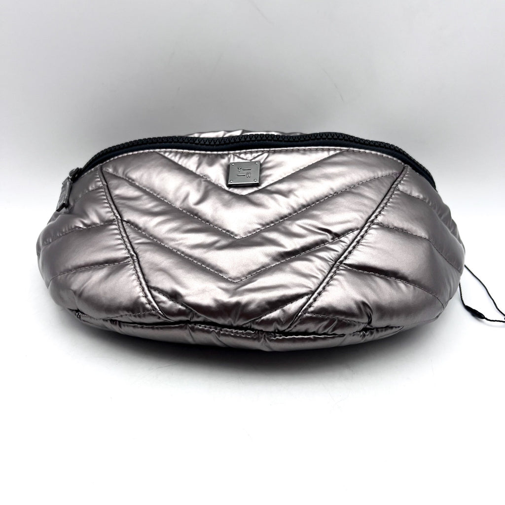 THINK ROYLN Women's Shining Star Crossbody/Belt Bag Silver Pearl Latte NWOT