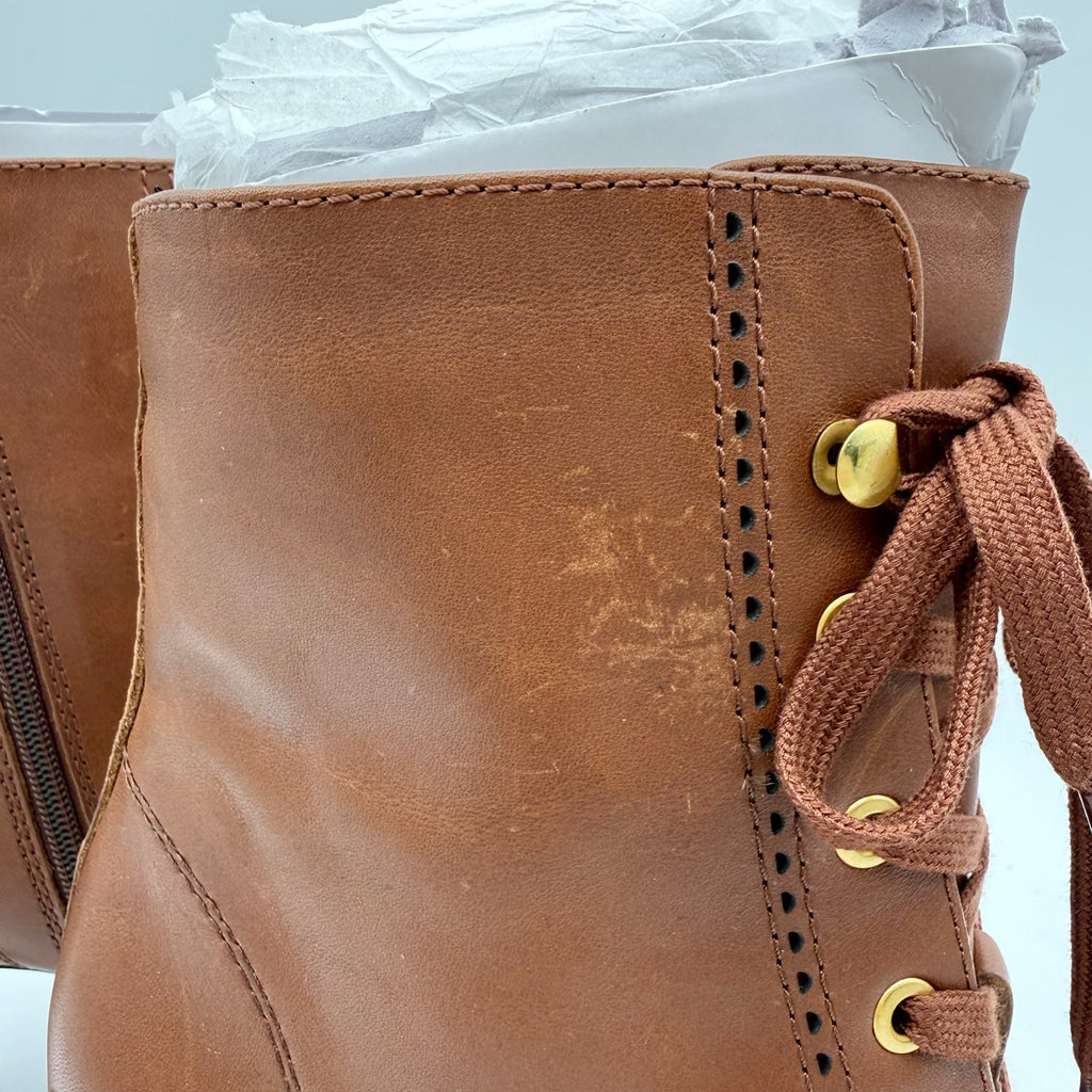 Naturalizer Womens Callie Heeled Boots US 10.5 M EU 41.5 Brown Leather NIB
