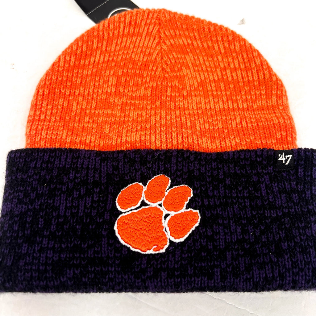 47 BRAND Men's Clemson Tigers Knit Beanie Hat One Size Orange NWT