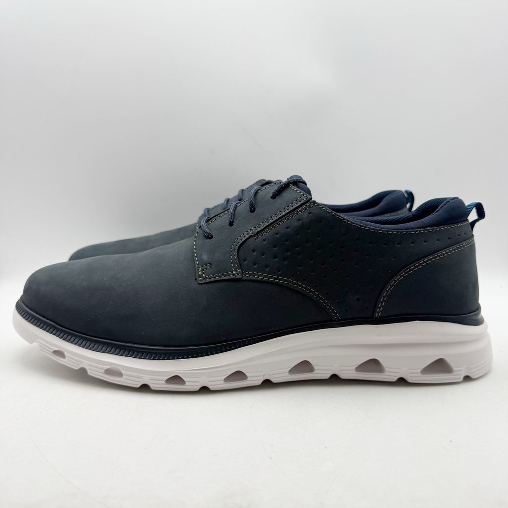Johnston & Murphy Mens Jenkins Plain Toe Sneaker US 12 M Navy Nubuck Leather NIB