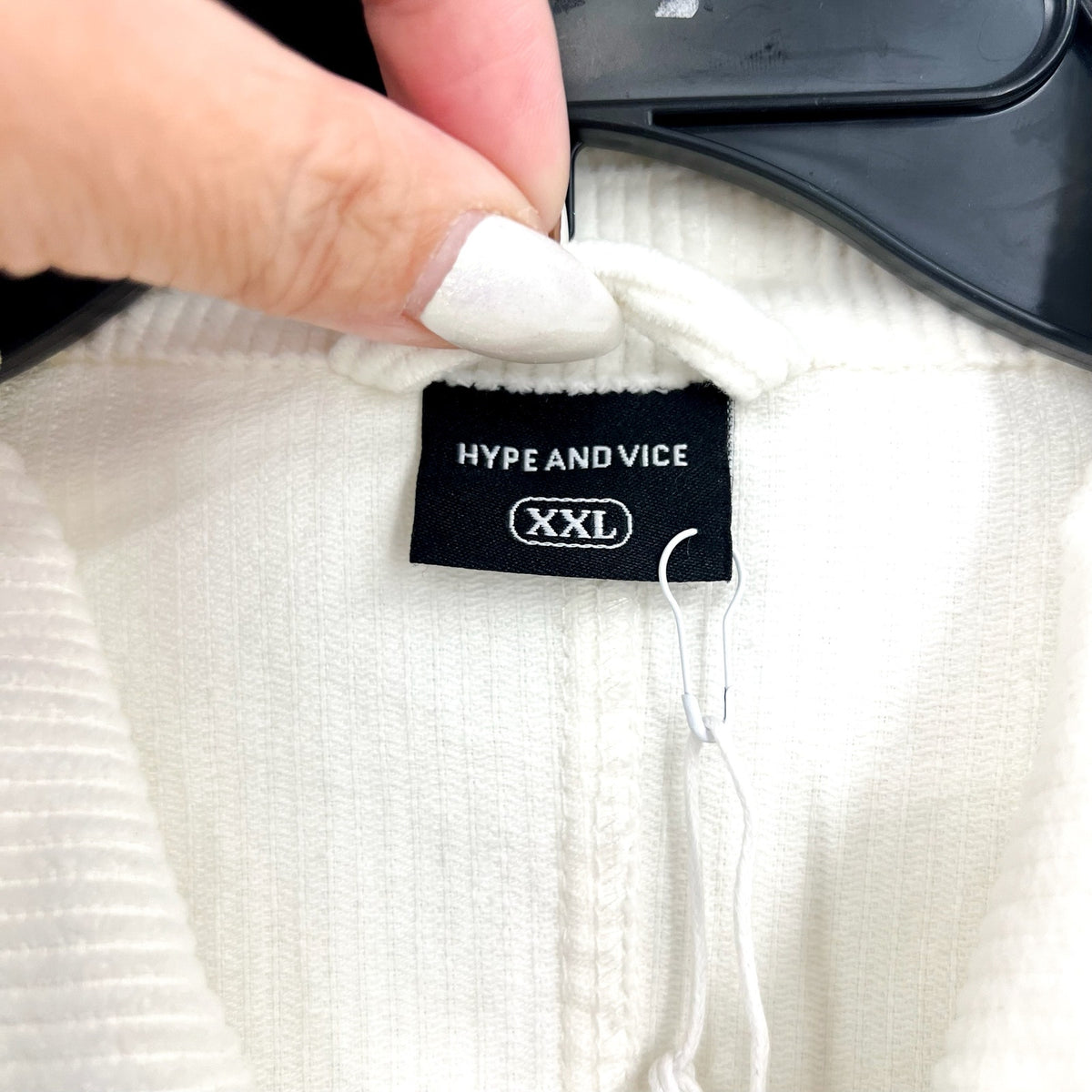 HYPE AND VICE Womens Texas A&M Cropped Jacket US XXL White Corduroy NWT