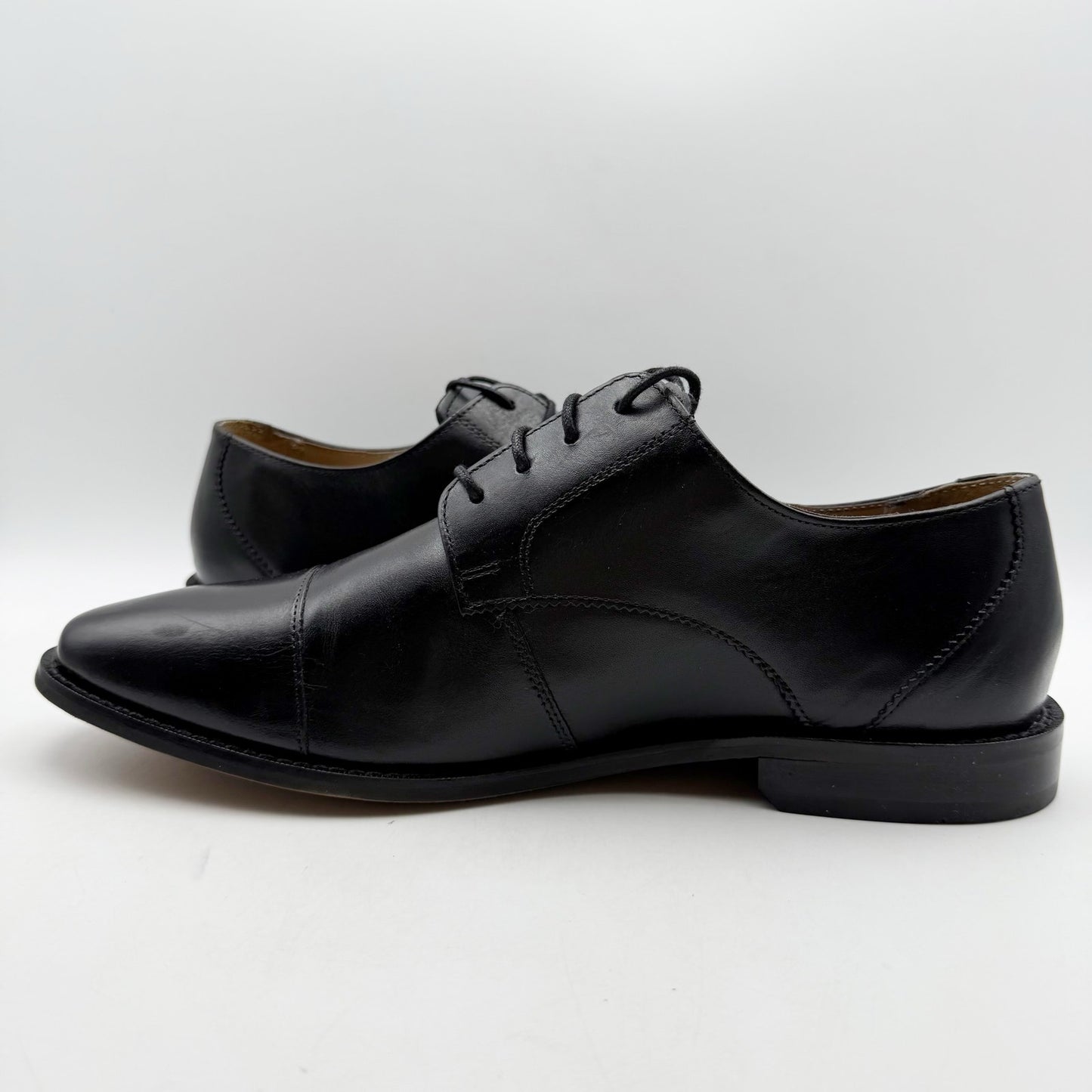 Florsheim Mens Montinaro Cap Toe Oxford Shoes US 9 M Black Leather NIB
