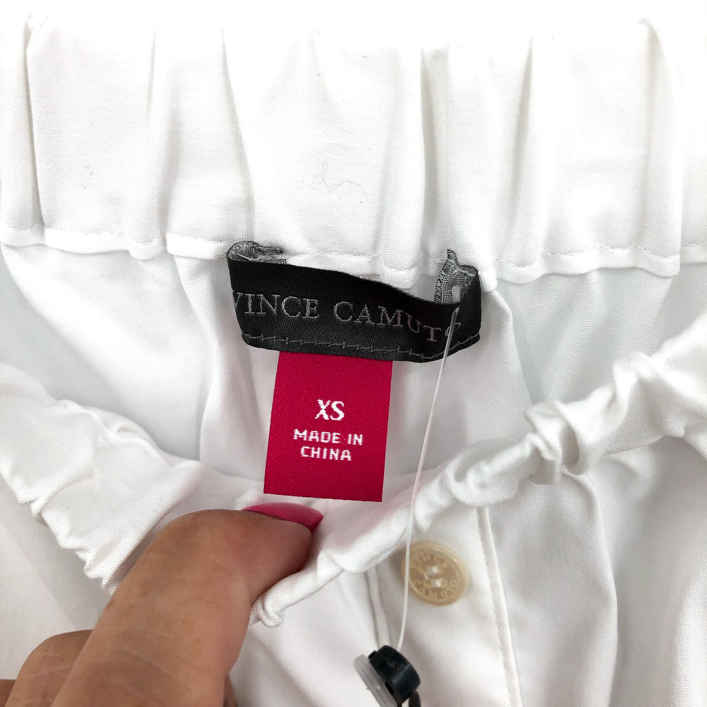 VINCE CAMUTO Women's Off Shoulder Pacific Breeze Top XS Ultra White NWT