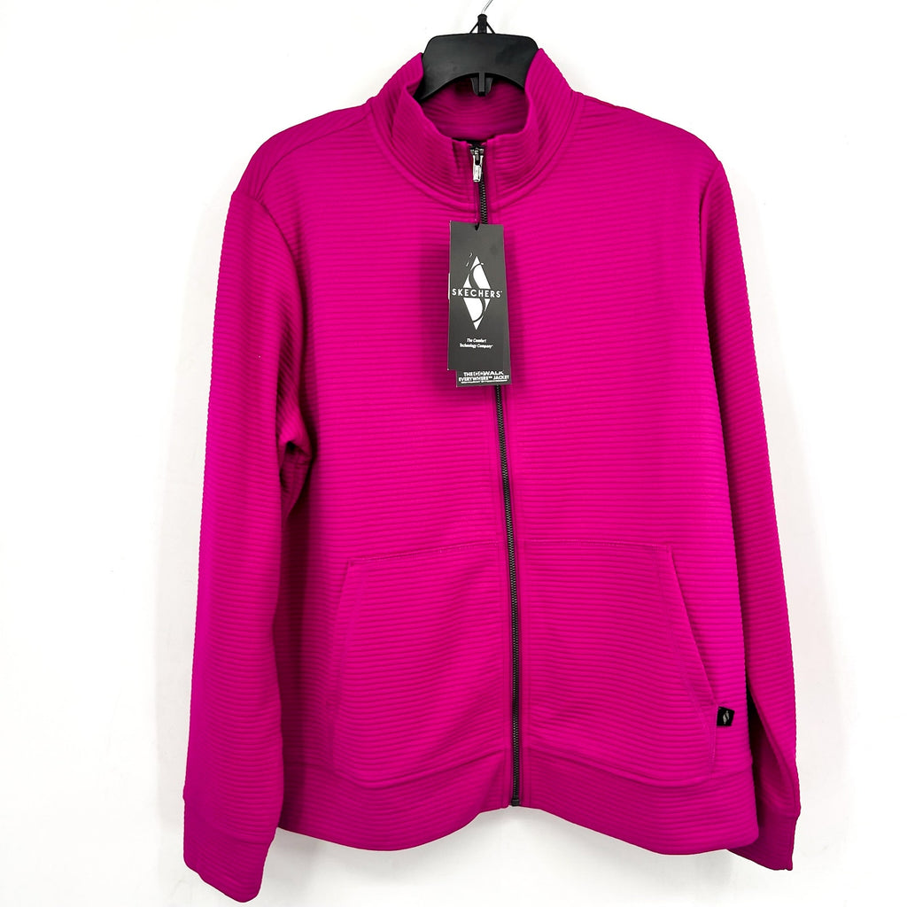 SKECHERS Women's GO WALK Everywhere Jacket Large Pink Full Zip NWT