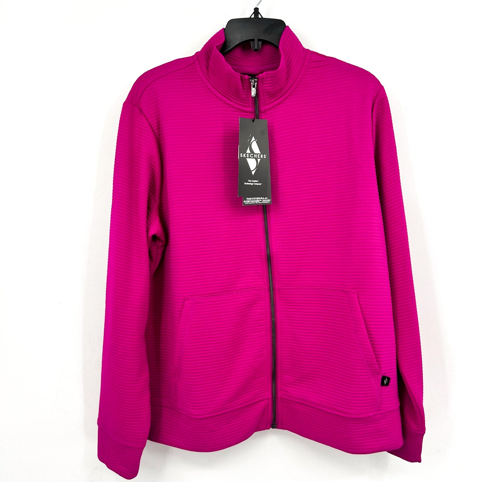 SKECHERS Women's GO WALK Everywhere Jacket Large Pink Full Zip NWT