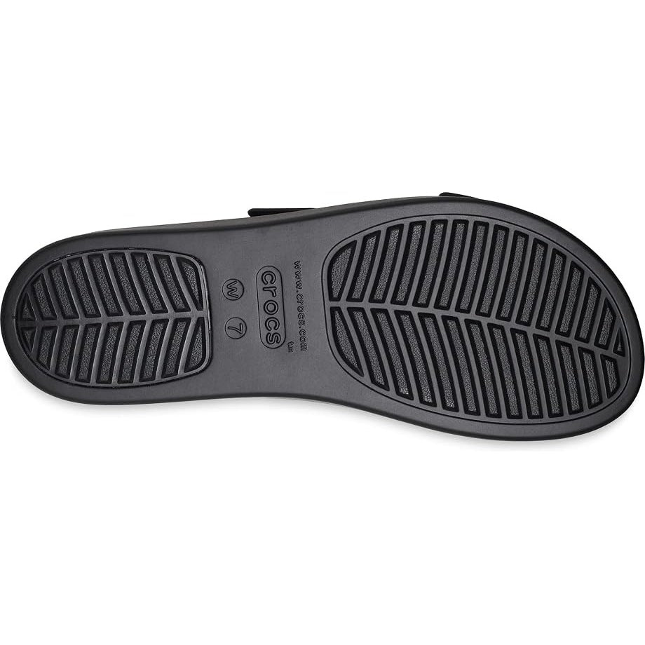 Crocs Womens Brooklyn Buckle Low Wedge Sandals Size 7 EU 37-38 Black NWT