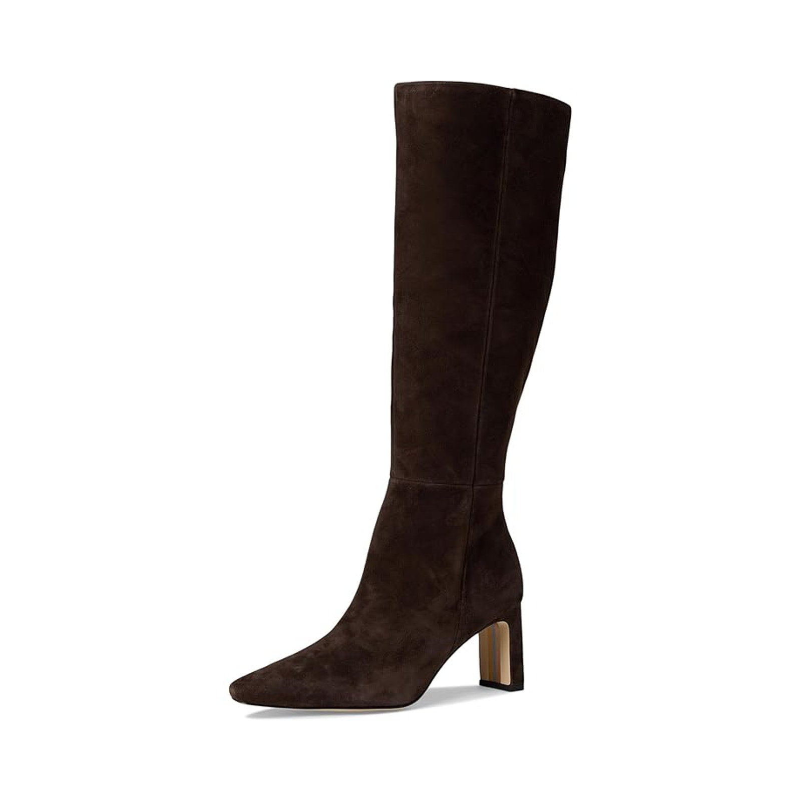 SAM EDELMAN Womens Sylvia Knee High Boots US 10M WIDE CALF Brown Suede NWOB