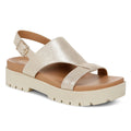 Vionic Womens Alondra Lug Sandals Size 8.5 Gold Metallic Leather Platform NIB