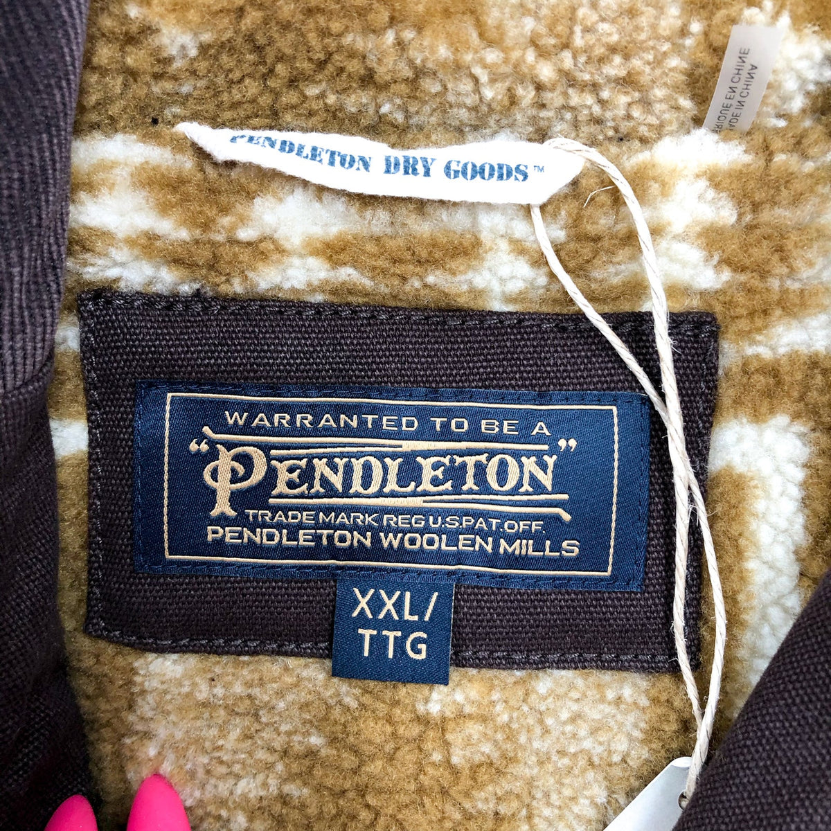 PENDLETON Womens Maria Canvas Corduroy Trim Parka XXL Coffee Brown Hooded NWT