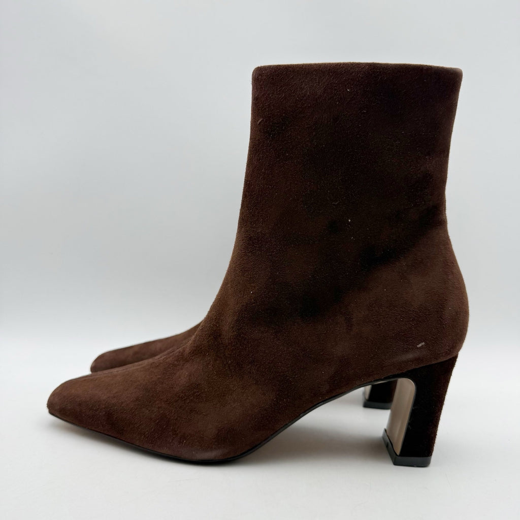 Steve Madden Womens Willa Ankle Booties US 9 M Brown Suede Boots NWOB