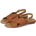 Vaneli Womens Tagus Sandals US 8 Narrow Camel Brown Burnished Woven Leather NIB
