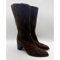 RE/DONE Womens 90s Western Knee High Boots EU 37 US 7 Brown Suede EUC