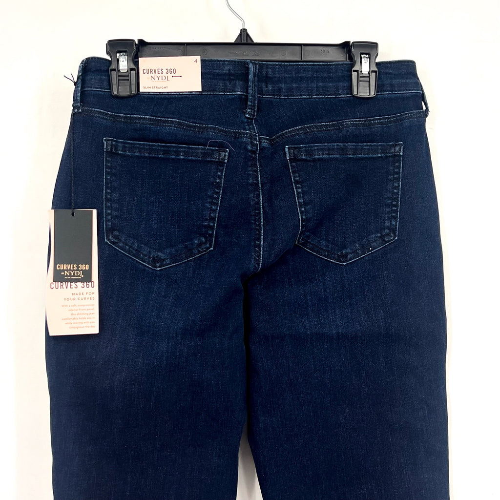 NYDJ Curves 360 Womens Slim Straight Crop Jeans Size 4 Mesquite Blue NWT