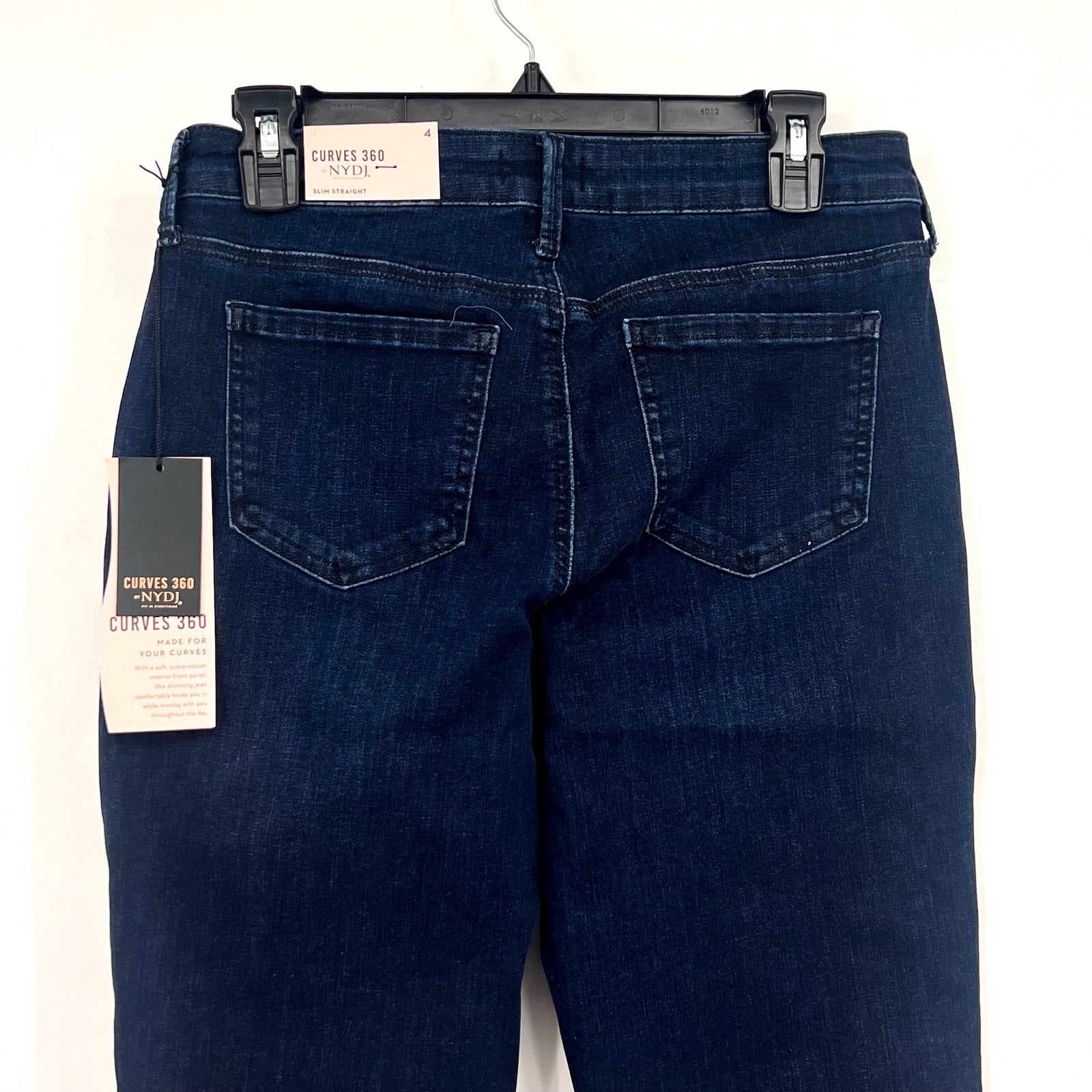 NYDJ Curves 360 Womens Slim Straight Crop Jeans Size 4 Mesquite Blue NWT