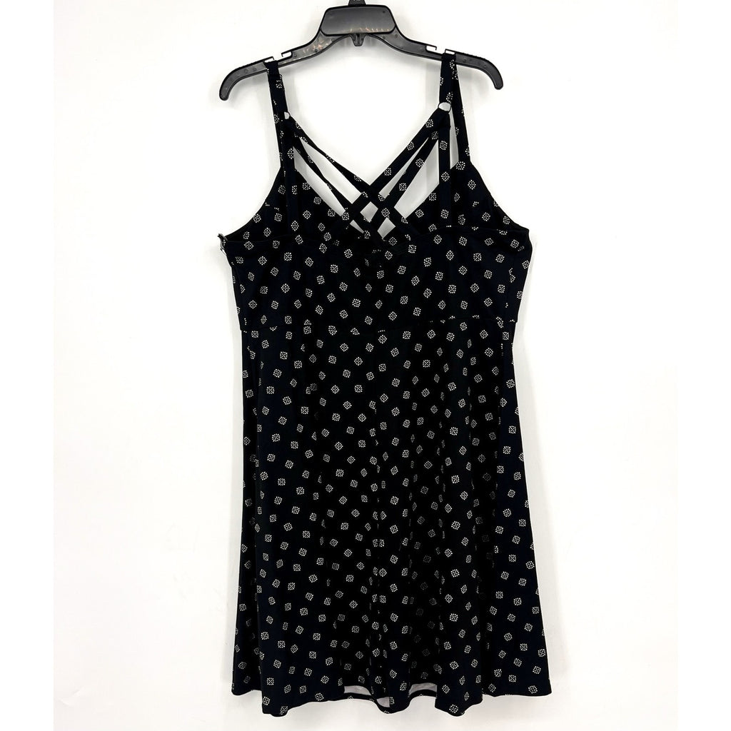 NINE BRITTON Women's Lizzy Brushed Knit Dress 2X Black White Print STITCHFIX NWT