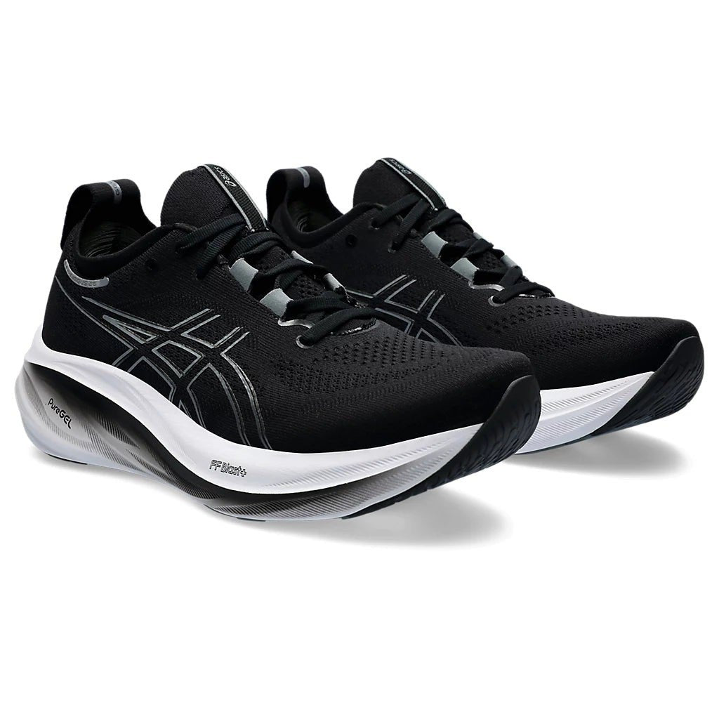 ASICS Womens Gel-Nimbus 26 Athletic Shoes Size 5 Wide EU 35.5 Black Grey NWT