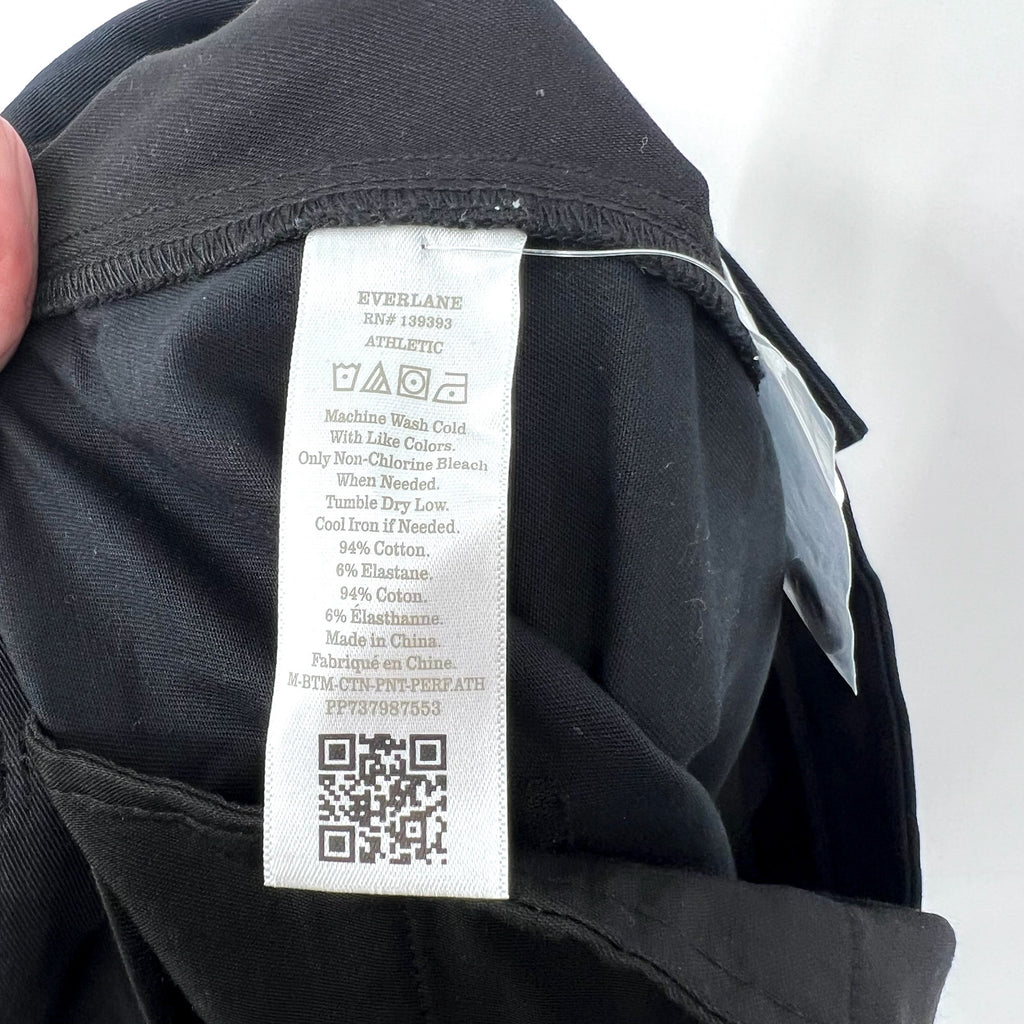 EVERLANE Uniform Mens Performance Chino Pants 38x28 Black Athletic Fit NWT