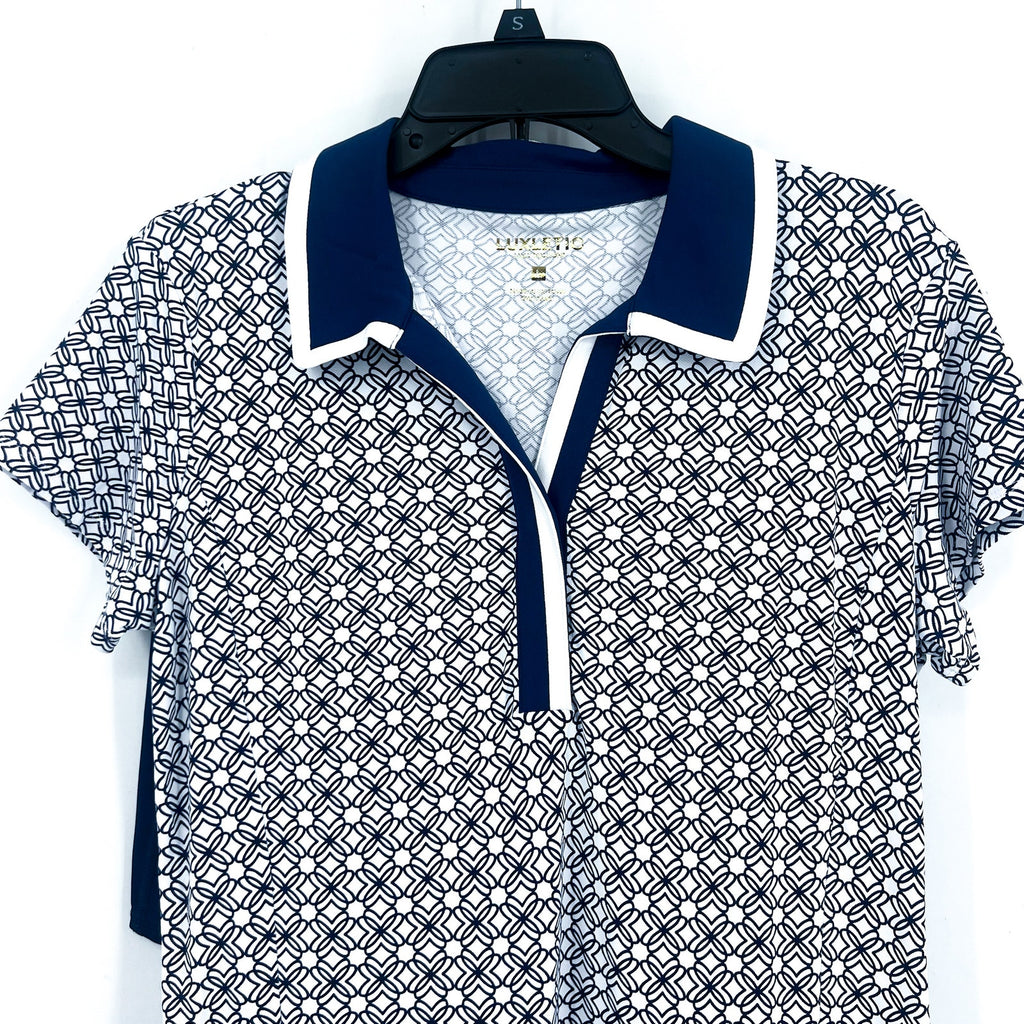 LILLY PULITZER Womens Luxletic Jessamy Dress Large Low Tide Navy Blue UPF 50 NWT