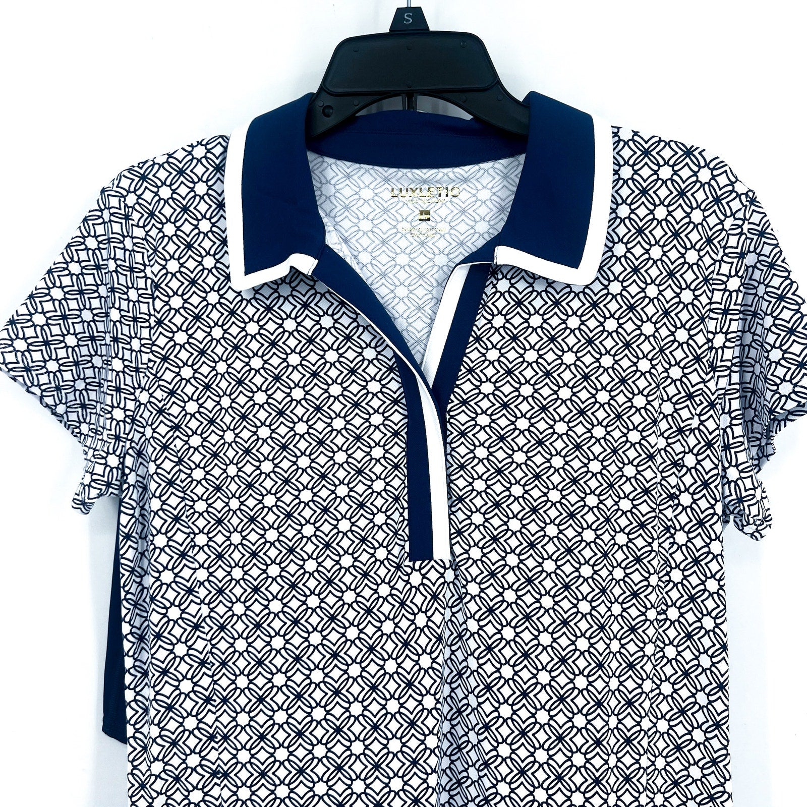 LILLY PULITZER Womens Luxletic Jessamy Dress Large Low Tide Navy Blue UPF 50 NWT