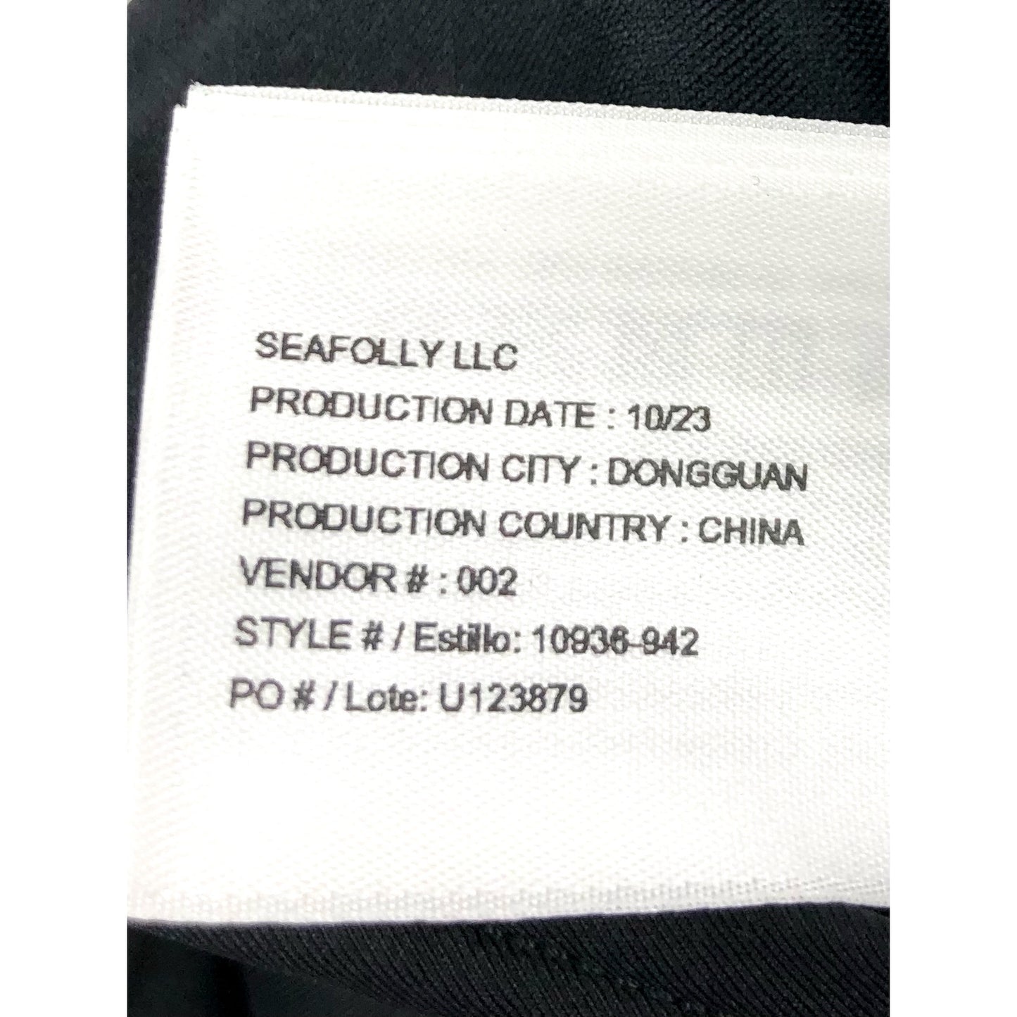 SEAFOLLY Women's Plain Zip Front Swim Surfsuit Size 8 Black Long Sleeve