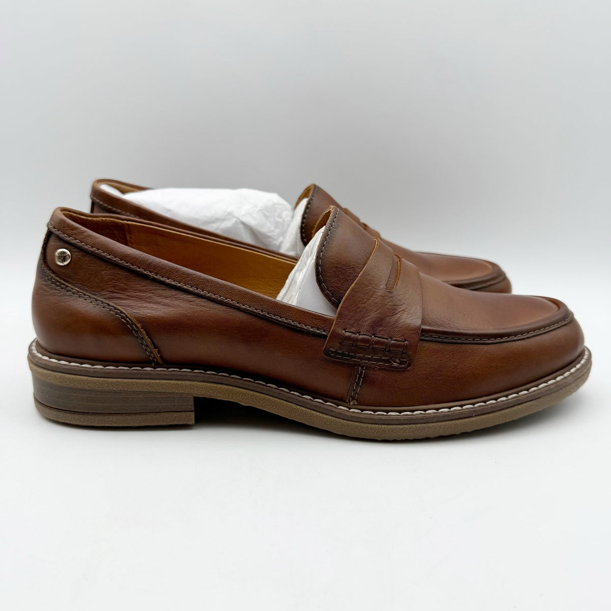 PIKOLINOS Womens Aldaya W8J-3541 Loafers EU 41 US 10.5 Brown Leather NWOB