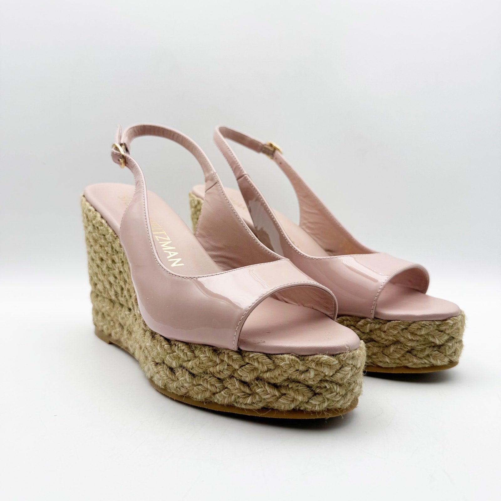 Stuart Weitzman Womens Island Sandal Espadrille Wedge US 9B EU 39.5 Pink NIB