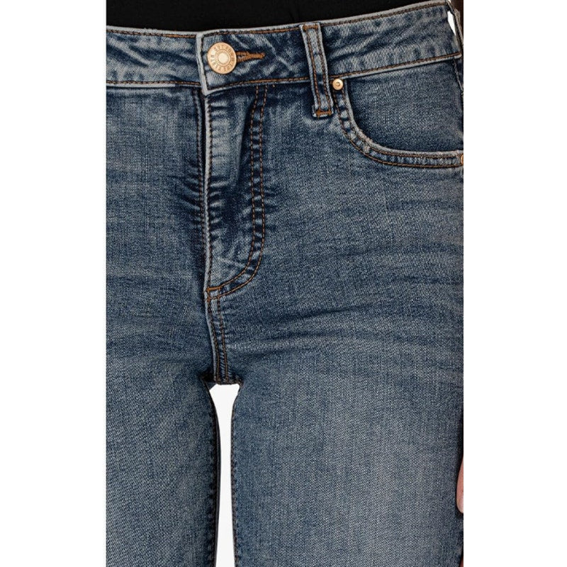 KUT FROM THE KLOTH Stella Fab Ab Flare Jeans Size 12 Blue Debonairly NWT