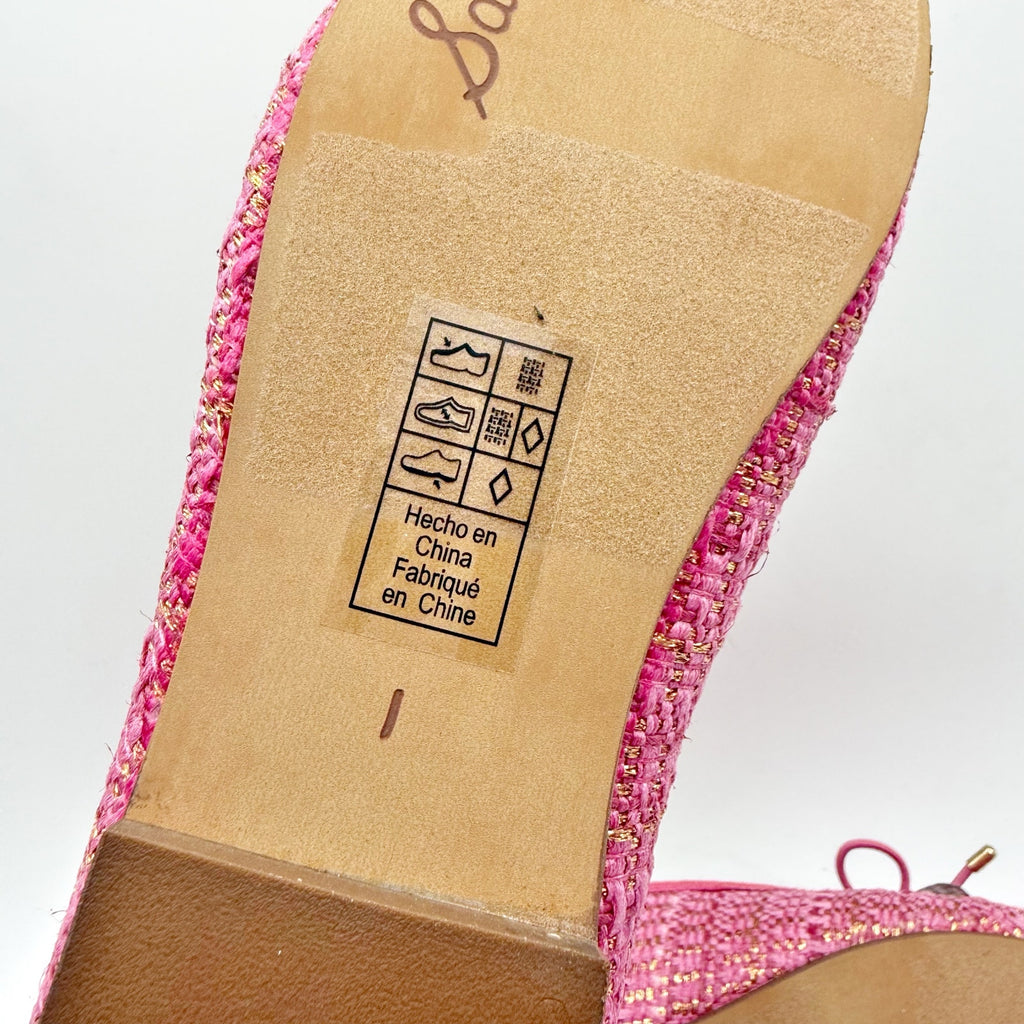 Sam Edelman Kids Felicia Ballet Flats US 1 M EU 32 Pink Vegan Leather NIB