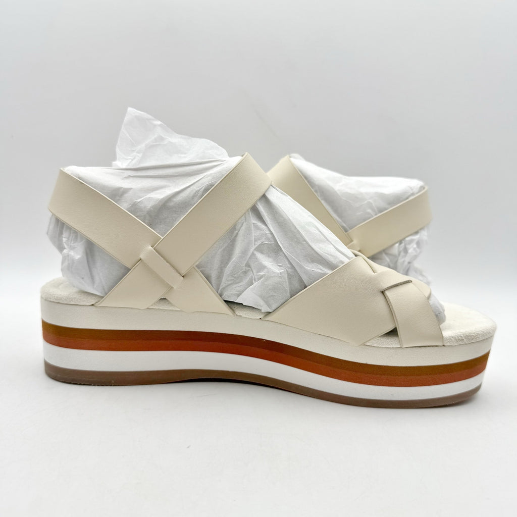 Kelsi Dagger Womens Brooklyn Breeze Platform Sandals Size 7.5 White Leather NIB