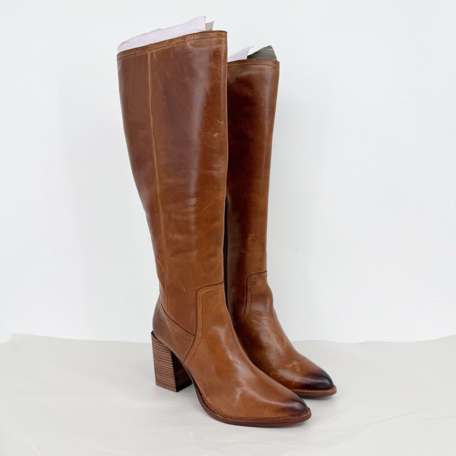 Diba True Womens True Do Knee High Boots US 8.5 M Brown Leather EUC