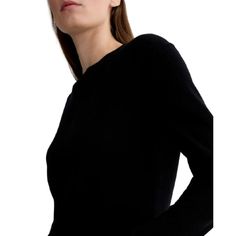 EVERLANE Women's The Classic Crew Cashmere Sweater Large Black NWT