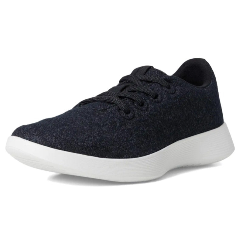 AllBirds Mens Wool Runner Casual Sneakers US 8 EU 40.5 Black Cream Athletic NIB