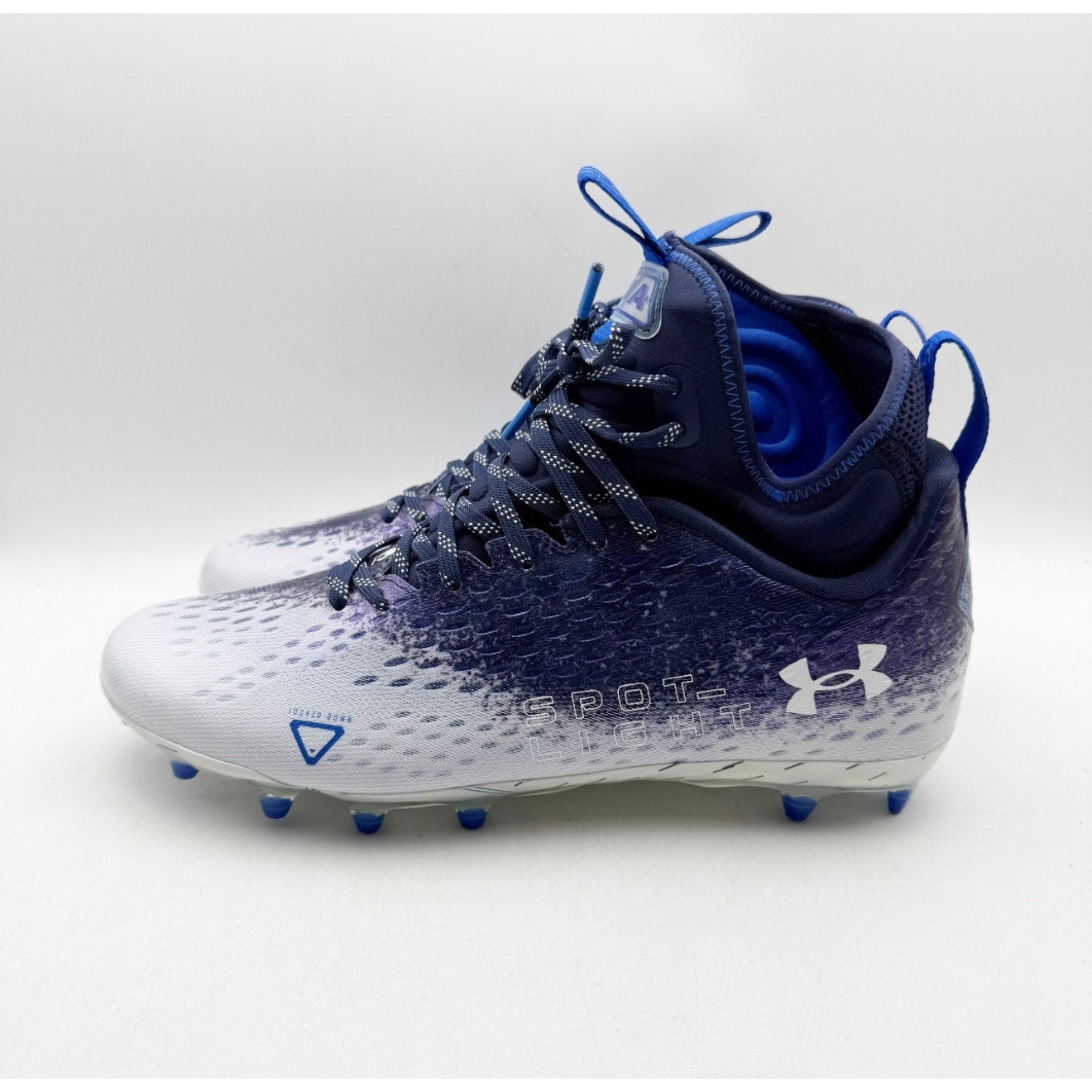 Under Armour Mens Spotlight Lux MC 2.0 Football Cleat Size 10 Navy Blue NWOB