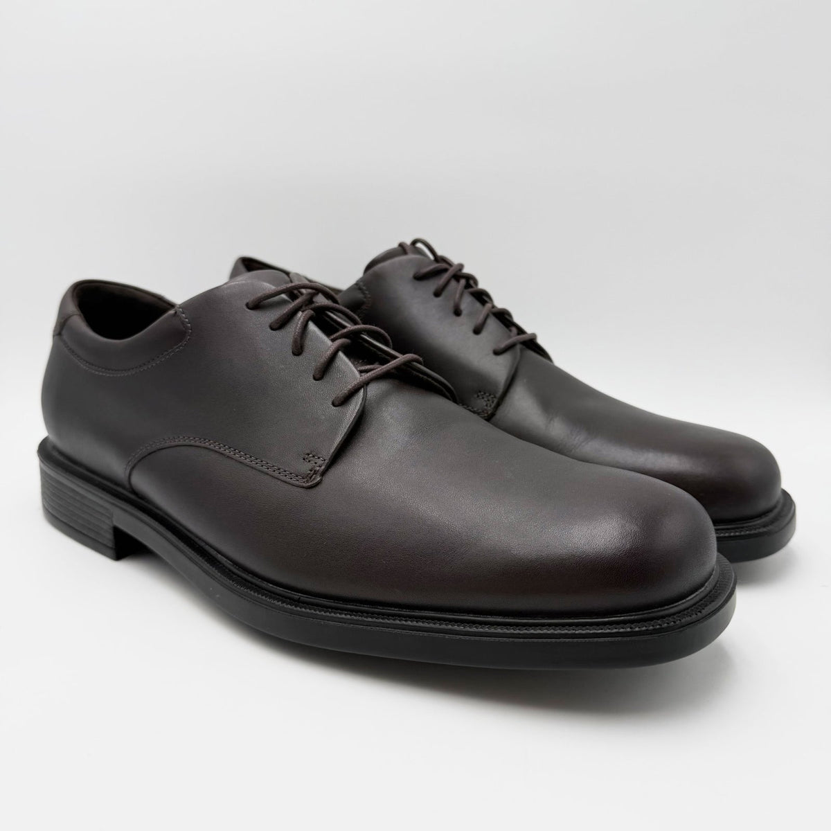 Rockport Mens Margin Plain Toe Oxfords Size 14 EU 49 Chocolate Brown NWOB