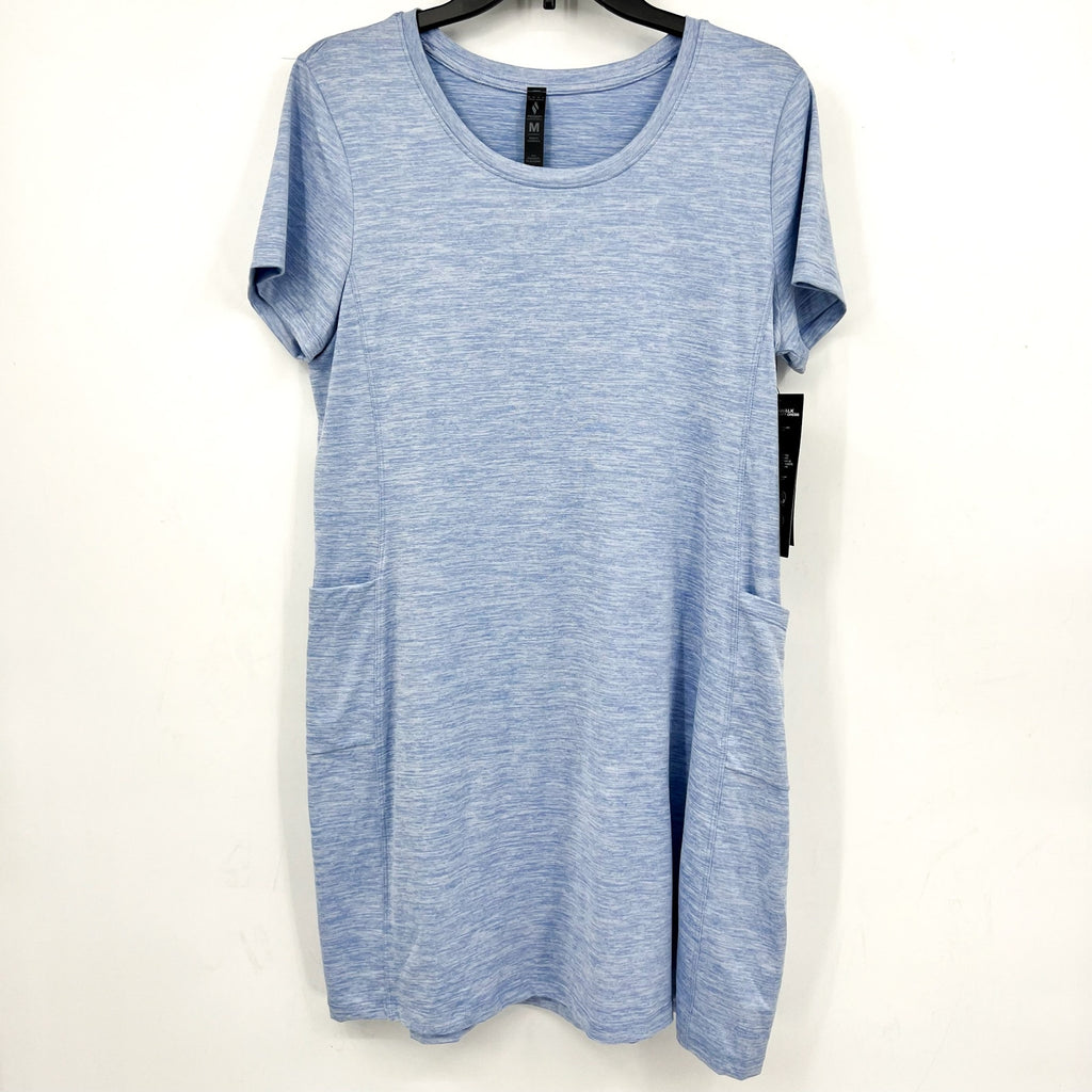SKECHERS Women's GoDri Swift T-Shirt Dress Medium Blue Short Sleeve NWT
