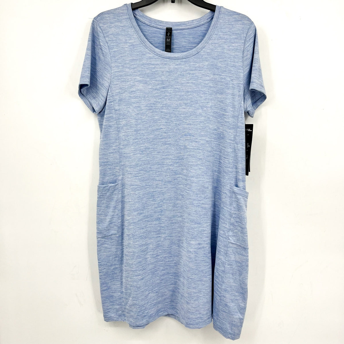 SKECHERS Women's GoDri Swift T-Shirt Dress Medium Blue Short Sleeve NWT