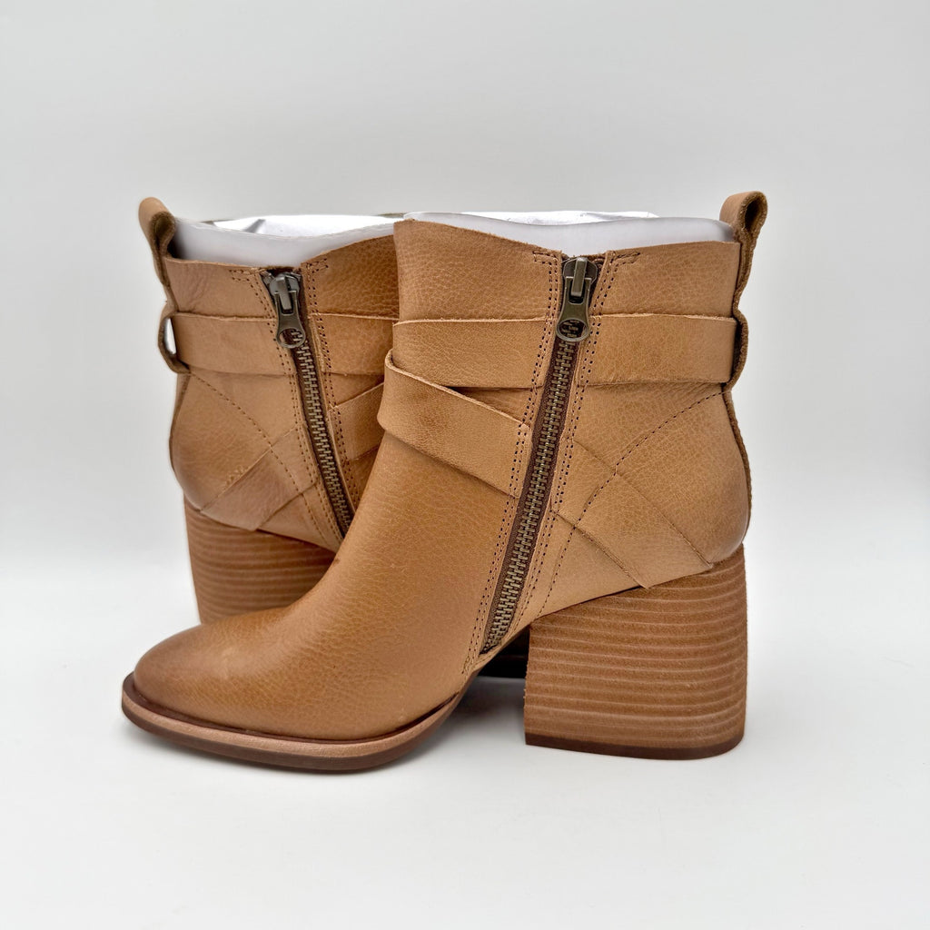 Kork-Ease Womens Joelle Heeled Ankle Booties US 6 M EU 36.5 Brown Leather NIB